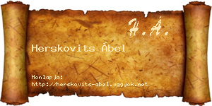 Herskovits Ábel névjegykártya