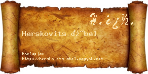 Herskovits Ábel névjegykártya